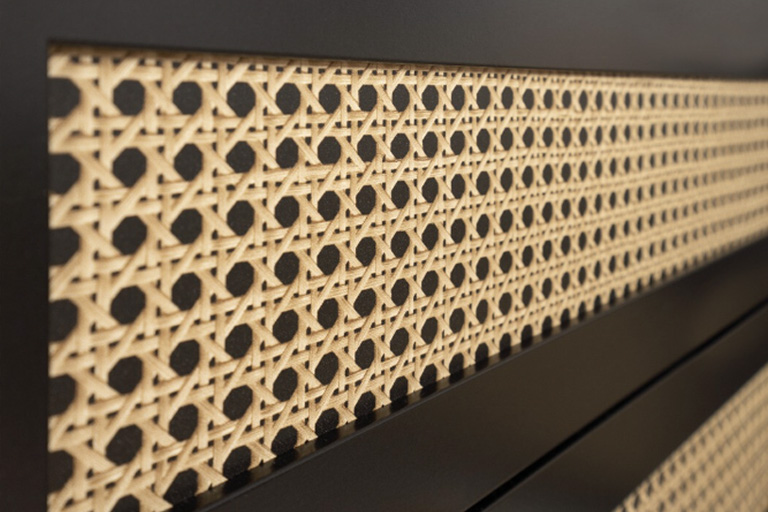 Rattan-effect sticker